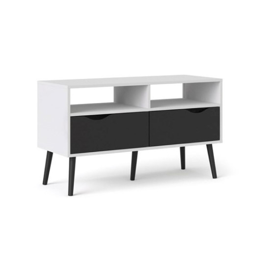 MESA DE TV DOS CAJONES Y DOS HUECOS OSLO