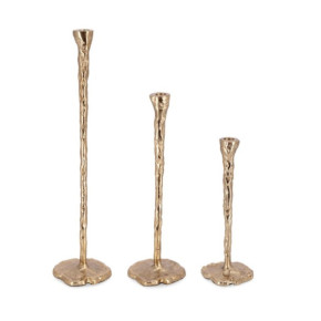 Set 3 candelabros dorados SIRIUS