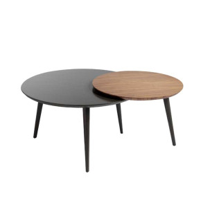 Mesa de centro 2 tapas redondas LUNAS