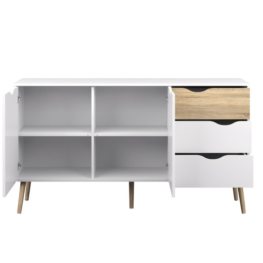 Aparador dos puertas y tres cajones Delta