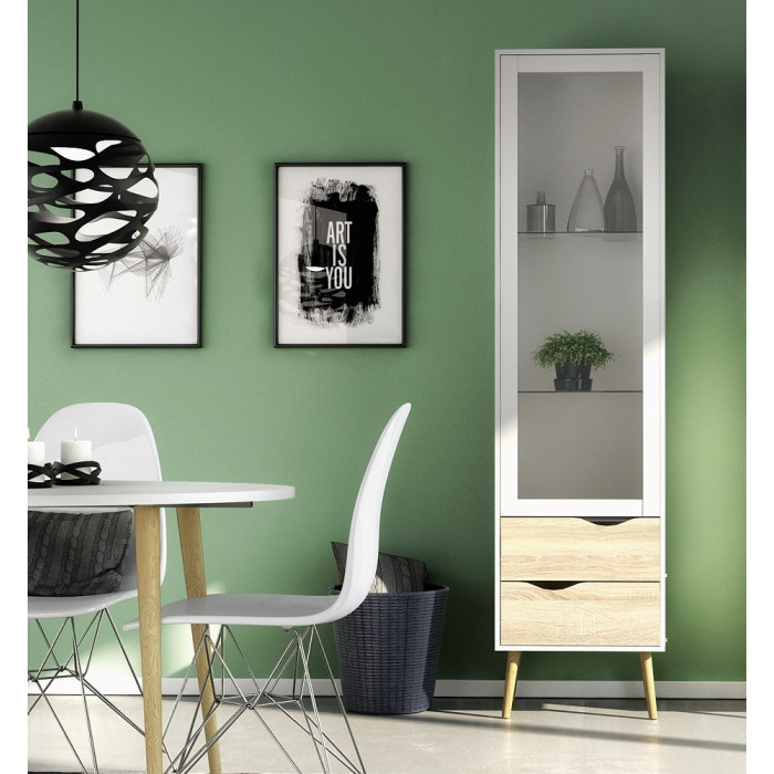 VITRINA UNA PUERTA CRISTAL Y DOS CAJONES DELTA VITRINA UNA PUERTA CRISTAL Y DOS CAJONES DELTA