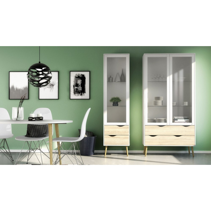 VITRINA UNA PUERTA CRISTAL Y DOS CAJONES DELTA VITRINA UNA PUERTA CRISTAL Y DOS CAJONES DELTA