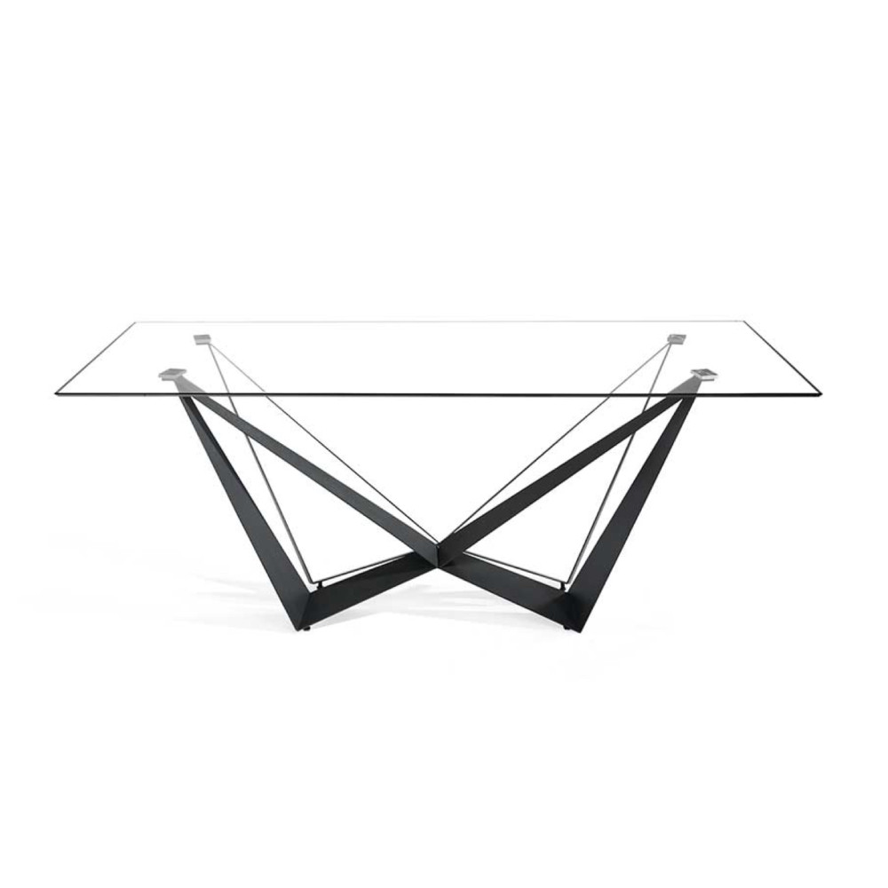 Mesa comedor tapa cristal ESCALA