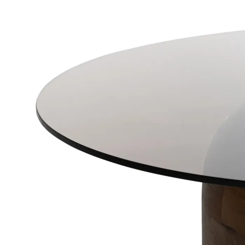 Mesa de centro madera cristal NAO