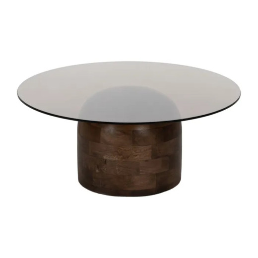 Mesa de centro madera cristal NAO