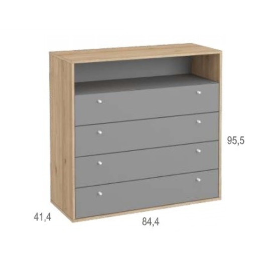 Cómoda 4 cajones y hueco SOULMATE