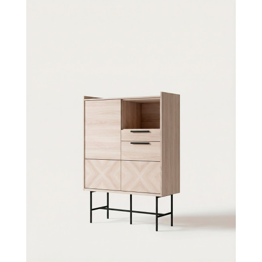 Vitrina patas metálicas ALBOR-ladeada