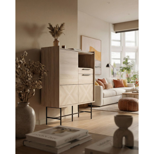 Vitrina patas metálicas ALBOR-ambiente