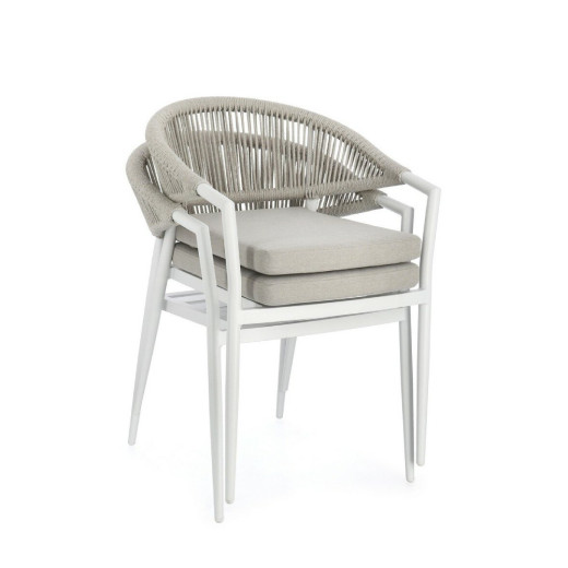 Silla exterior Amian trenzado detalle 2
