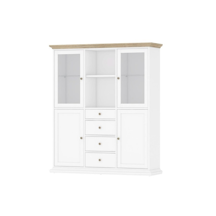 Vitrina cuatro puertas y cuatro cajones Paris