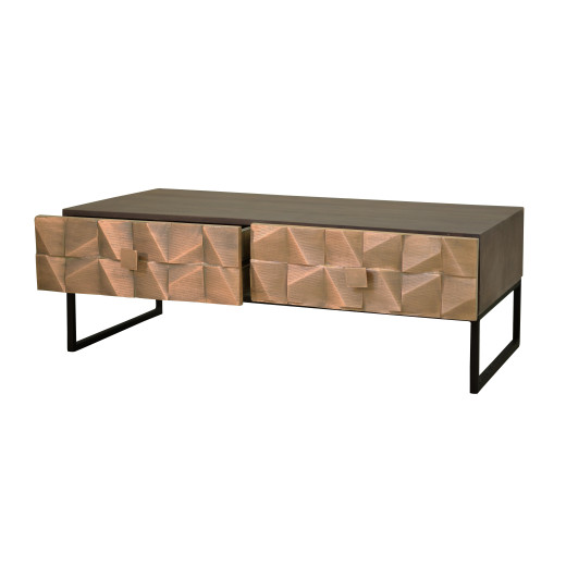 MESA DE CENTRO CON CAJONES WOODIER