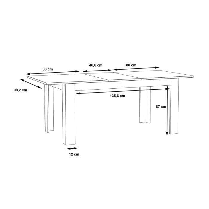 Mesa de comedor extensible ARENA Mesa de comedor extensible ARENA
