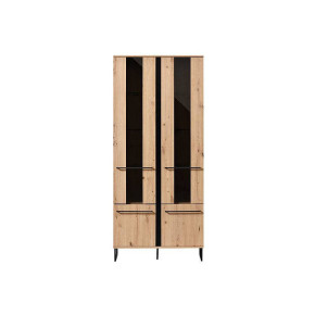 LAPOOH Vitrina, Vitrinas para Salon, Muebles De Salon, Armario Oficina,  Mueble Estanteria, Vitrinas Y Aparadores, Vitrinas para Colecciones Madera  contrachapada Roble Ahumado 82,5x30,5x185,5 cm : : Hogar y cocina