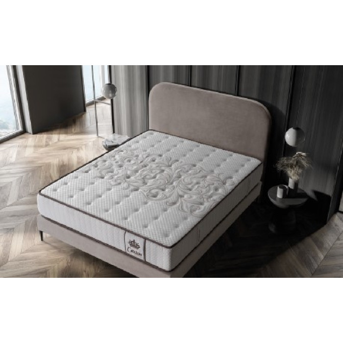 Cama con somier Natuse gris para colchón de 150 x 190 cm