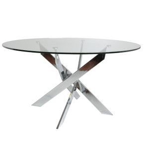 MESA COMEDOR REDONDA CRISTAL MERY