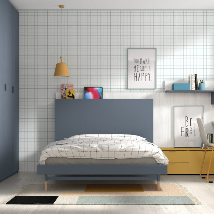 Cama con cabecero usb YALE