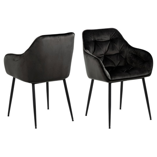 PACK DE 2 SILLAS MARRÓN OSCURO CLEMENS