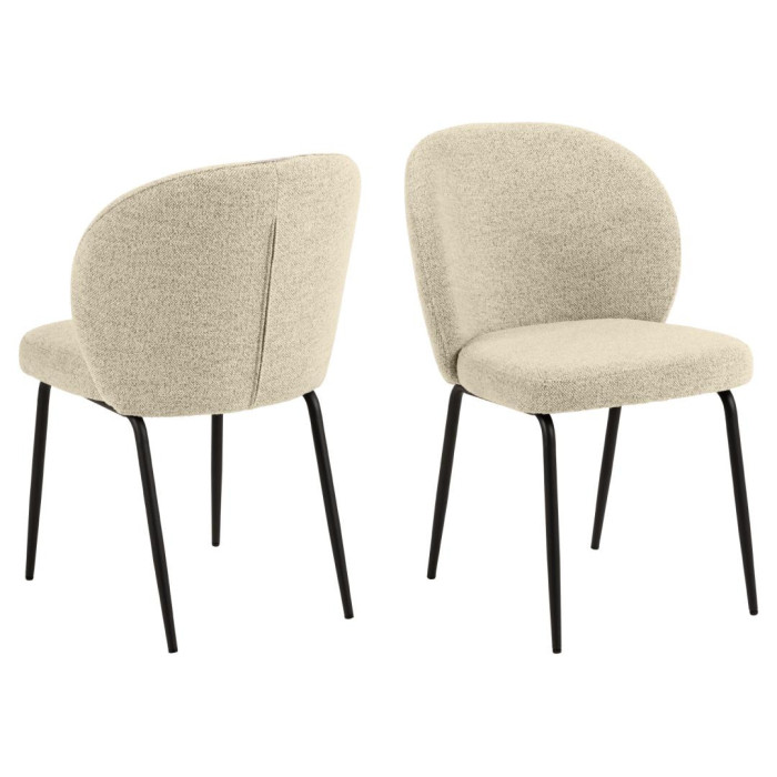 Pack de 2 sillas comedor crema HENRIK