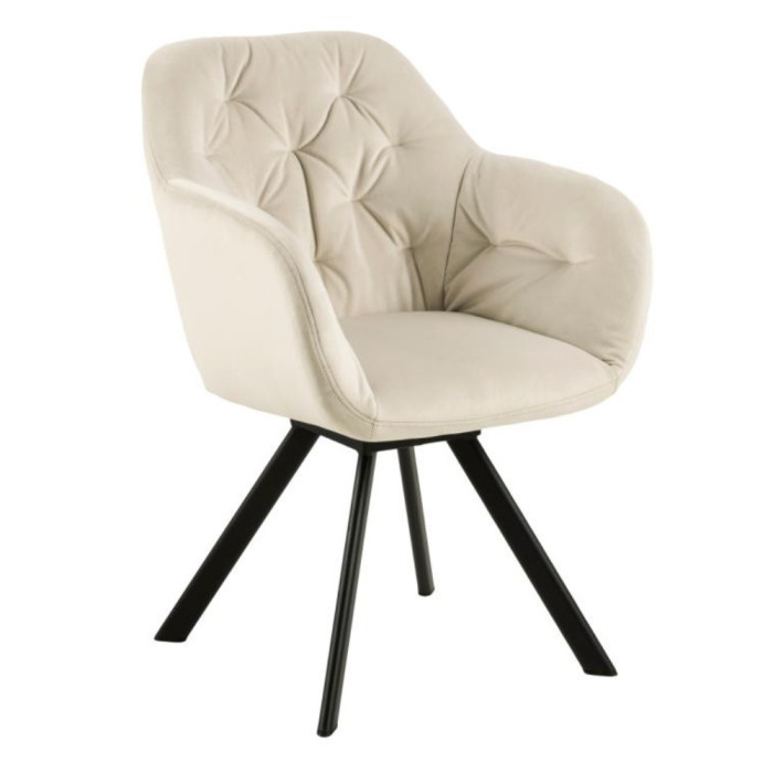 Silla terciopelo arena LYNAE