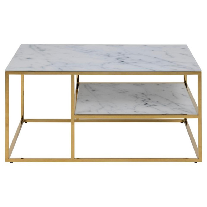 MESA CENTRO RECTANGULAR 2 NIVELES BLANCA ALYSA