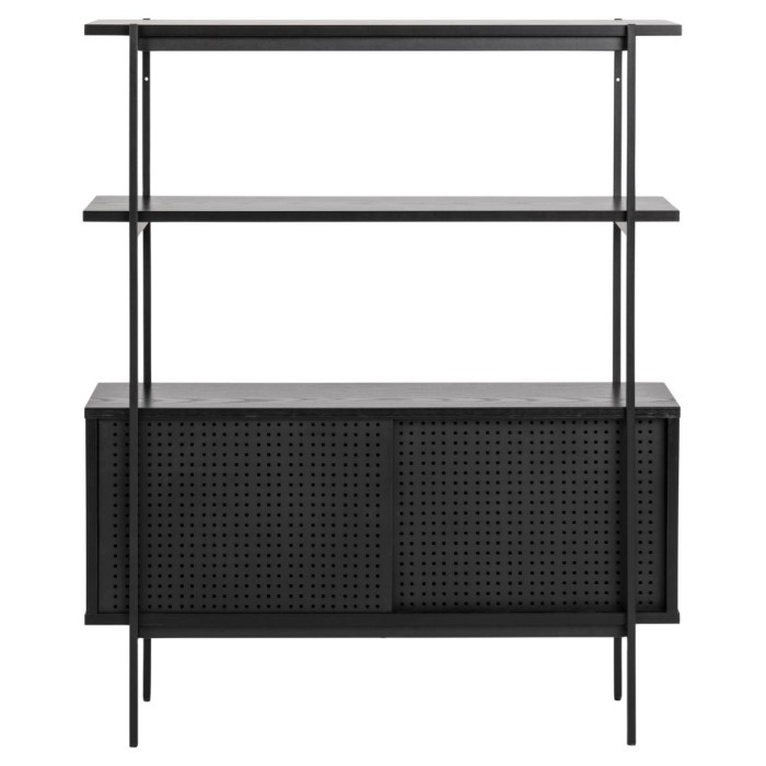 Estantería baja negra FREYA