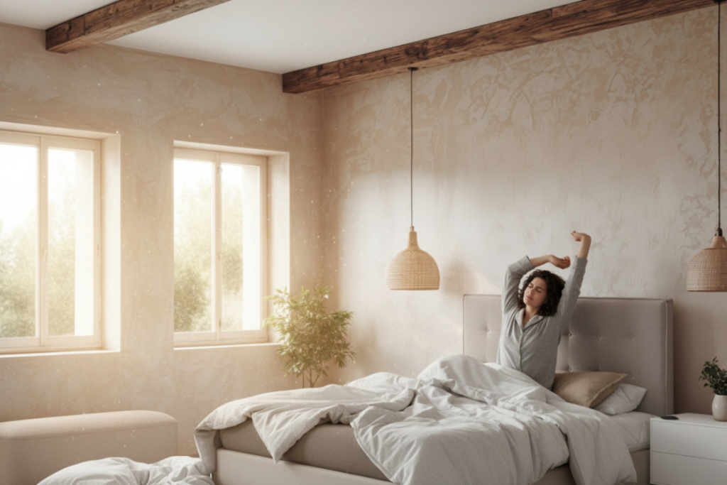 Canapé tapizado abatible con patas COVA
